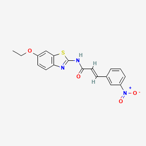 B2714058 (E)-N-(6-ethoxybenzo[d]thiazol-2-yl)-3-(3-nitrophenyl)acrylamide CAS No. 380469-83-0