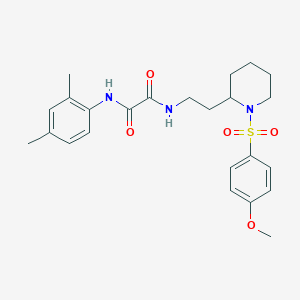 molecular formula C24H31N3O5S B2714067 N'-(2,4-dimethylphenyl)-N-{2-[1-(4-methoxybenzenesulfonyl)piperidin-2-yl]ethyl}ethanediamide CAS No. 898445-99-3