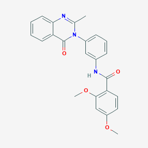 molecular formula C24H21N3O4 B2714070 2,4-dimethoxy-N-[3-(2-methyl-4-oxo-3,4-dihydroquinazolin-3-yl)phenyl]benzamide CAS No. 898420-35-4