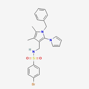 molecular formula C24H24BrN3O2S B2714072 N-({1'-benzyl-4',5'-dimethyl-1'H-[1,2'-bipyrrole]-3'-yl}methyl)-4-bromobenzene-1-sulfonamide CAS No. 478077-22-4