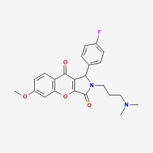 2-(3-(Dimethylamino)propyl)-1-(4-fluorophenyl)-6-methoxy-1,2-dihydrochromeno[2,3-c]pyrrole-3,9-dione