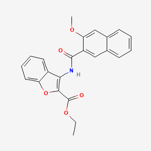 molecular formula C23H19NO5 B2714103 ethyl 3-(3-methoxynaphthalene-2-amido)-1-benzofuran-2-carboxylate CAS No. 477501-41-0