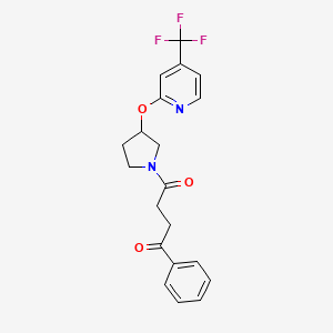 1-Phenyl-4-(3-((4-(trifluoromethyl)pyridin-2-yl)oxy)pyrrolidin-1-yl)butane-1,4-dione