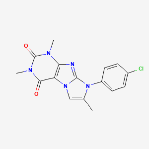 8-(4-chlorophenyl)-1,3,7-trimethyl-1H-imidazo[2,1-f]purine-2,4(3H,8H)-dione