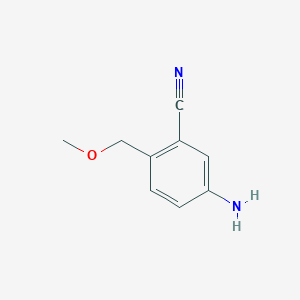 molecular formula C9H10N2O B2714198 5-Amino-2-(methoxymethyl)benzonitrile CAS No. 1822766-60-8