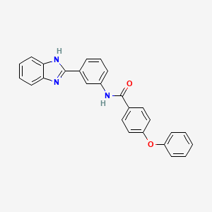 molecular formula C26H19N3O2 B2714217 N-[3-(1H-1,3-benzodiazol-2-yl)phenyl]-4-phenoxybenzamide CAS No. 441290-63-7