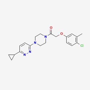 2-(4-Chloro-3-methylphenoxy)-1-(4-(6-cyclopropylpyridazin-3-yl)piperazin-1-yl)ethanone