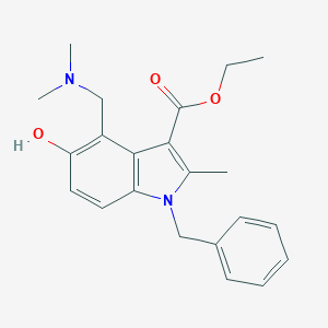 molecular formula C22H26N2O3 B271426 ethyl 1-benzyl-4-[(dimethylamino)methyl]-5-hydroxy-2-methyl-1H-indole-3-carboxylate 