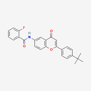 N-[2-(4-tert-butylphenyl)-4-oxo-4H-chromen-6-yl]-2-fluorobenzamide