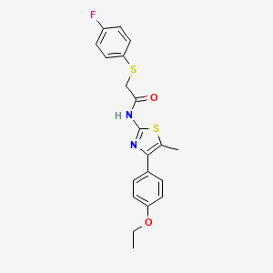 N-(4-(4-ethoxyphenyl)-5-methylthiazol-2-yl)-2-((4-fluorophenyl)thio)acetamide