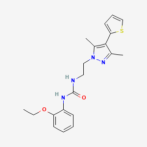 1-(2-(3,5-dimethyl-4-(thiophen-2-yl)-1H-pyrazol-1-yl)ethyl)-3-(2-ethoxyphenyl)urea