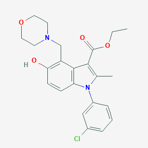 molecular formula C23H25ClN2O4 B271427 ethyl 1-(3-chlorophenyl)-5-hydroxy-2-methyl-4-(4-morpholinylmethyl)-1H-indole-3-carboxylate 