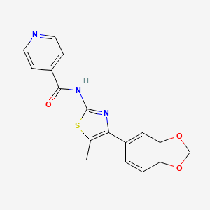 N-[4-(1,3-Benzodioxol-5-yl)-5-methyl-1,3-thiazol-2-yl]pyridine-4-carboxamide