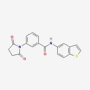 N-(1-benzothiophen-5-yl)-3-(2,5-dioxopyrrolidin-1-yl)benzamide