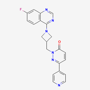 2-{[1-(7-Fluoroquinazolin-4-yl)azetidin-3-yl]methyl}-6-(pyridin-4-yl)-2,3-dihydropyridazin-3-one
