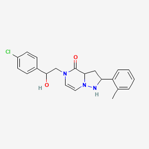 5-[2-(4-chlorophenyl)-2-hydroxyethyl]-2-(2-methylphenyl)-4H,5H-pyrazolo[1,5-a]pyrazin-4-one
