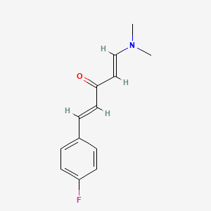 molecular formula C13H14FNO B2714285 1-(dimethylamino)-5-(4-fluorophenyl)-1,4-pentadien-3-one CAS No. 320416-07-7