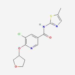 5-chloro-N-(5-methylthiazol-2-yl)-6-((tetrahydrofuran-3-yl)oxy)nicotinamide