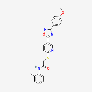 2-((5-(3-(4-methoxyphenyl)-1,2,4-oxadiazol-5-yl)pyridin-2-yl)thio)-N-(o-tolyl)acetamide