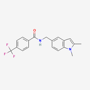 N-[(1,2-dimethylindol-5-yl)methyl]-4-(trifluoromethyl)benzamide