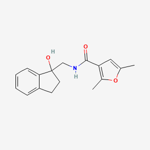 molecular formula C17H19NO3 B2714338 N-[(1-hydroxy-2,3-dihydro-1H-inden-1-yl)methyl]-2,5-dimethylfuran-3-carboxamide CAS No. 1396847-47-4