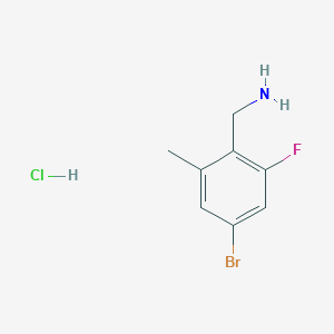 (4-Bromo-2-fluoro-6-methylphenyl)methanamine;hydrochloride