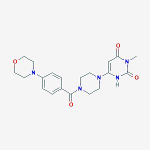 3-methyl-6-(4-(4-morpholinobenzoyl)piperazin-1-yl)pyrimidine-2,4(1H,3H)-dione