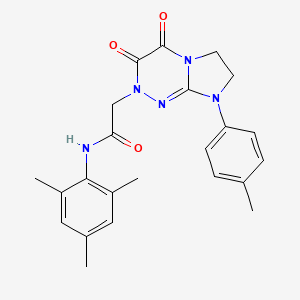 2-(3,4-dioxo-8-(p-tolyl)-3,4,7,8-tetrahydroimidazo[2,1-c][1,2,4]triazin-2(6H)-yl)-N-mesitylacetamide