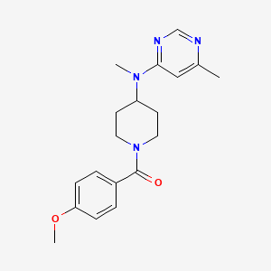 molecular formula C19H24N4O2 B2714360 (4-Methoxyphenyl)-[4-[methyl-(6-methylpyrimidin-4-yl)amino]piperidin-1-yl]methanone CAS No. 2415527-20-5