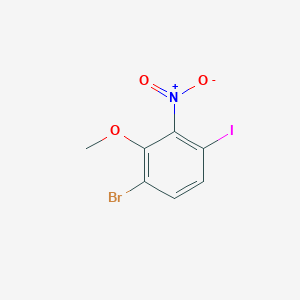 molecular formula C7H5BrINO3 B2714372 1-Bromo-4-iodo-2-methoxy-3-nitrobenzene CAS No. 2149590-17-8