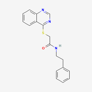 molecular formula C18H17N3OS B2714429 N-(2-phenylethyl)-2-(quinazolin-4-ylsulfanyl)acetamide CAS No. 392308-87-1