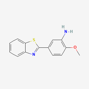 molecular formula C14H12N2OS B2714438 5-(benzo[d]thiazol-2-yl)-2-methoxyaniline CAS No. 443291-92-7