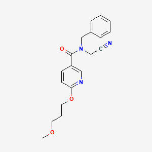 molecular formula C19H21N3O3 B2714443 N-benzyl-N-(cyanomethyl)-6-(3-methoxypropoxy)pyridine-3-carboxamide CAS No. 1252165-32-4