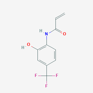 molecular formula C10H8F3NO2 B2714484 N-[2-hydroxy-4-(trifluoromethyl)phenyl]prop-2-enamide CAS No. 105298-46-2