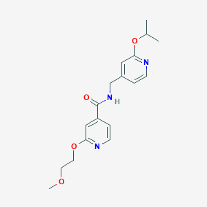 molecular formula C18H23N3O4 B2714493 N-((2-isopropoxypyridin-4-yl)methyl)-2-(2-methoxyethoxy)isonicotinamide CAS No. 2034620-58-9