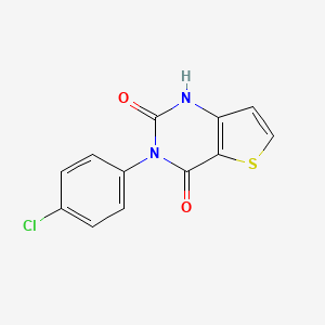 molecular formula C12H7ClN2O2S B2714500 3-(4-chlorophenyl)thieno[3,2-d]pyrimidine-2,4(1H,3H)-dione CAS No. 852854-16-1