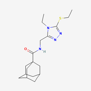 molecular formula C18H28N4OS B2714506 N-{[4-ethyl-5-(ethylsulfanyl)-4H-1,2,4-triazol-3-yl]methyl}adamantane-1-carboxamide CAS No. 476438-40-1