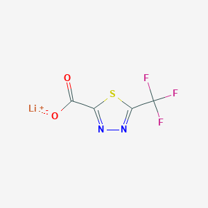molecular formula C4F3LiN2O2S B2714510 lithium(1+) ion 5-(trifluoromethyl)-1,3,4-thiadiazole-2-carboxylate CAS No. 2219375-92-3