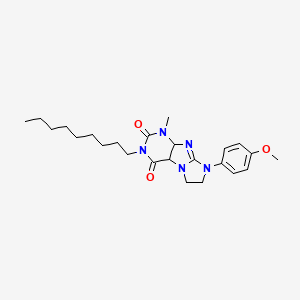 B2714539 8-(4-methoxyphenyl)-1-methyl-3-nonyl-1H,2H,3H,4H,6H,7H,8H-imidazo[1,2-g]purine-2,4-dione CAS No. 893950-43-1