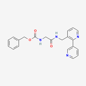 molecular formula C21H20N4O3 B2714554 Benzyl (2-(([2,3'-bipyridin]-3-ylmethyl)amino)-2-oxoethyl)carbamate CAS No. 2034268-40-9