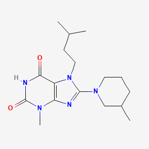 3-Methyl-7-(3-methylbutyl)-8-(3-methylpiperidin-1-yl)purine-2,6-dione