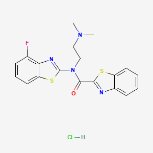 N-(2-(dimethylamino)ethyl)-N-(4-fluorobenzo[d]thiazol-2-yl)benzo[d]thiazole-2-carboxamide hydrochloride