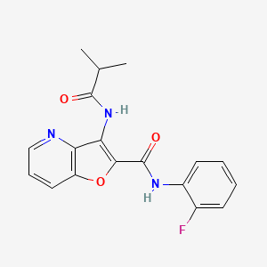 N-(2-fluorophenyl)-3-isobutyramidofuro[3,2-b]pyridine-2-carboxamide