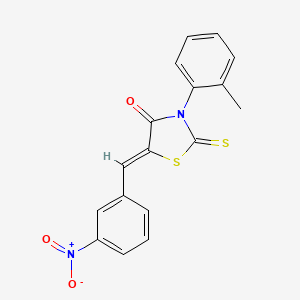 (5Z)-3-(2-methylphenyl)-5-[(3-nitrophenyl)methylidene]-2-sulfanylidene-1,3-thiazolidin-4-one