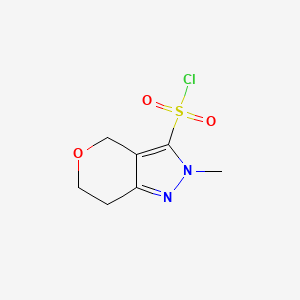 2-Methyl-6,7-dihydro-4H-pyrano[4,3-c]pyrazole-3-sulfonyl chloride