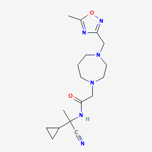 N-(1-cyano-1-cyclopropylethyl)-2-{4-[(5-methyl-1,2,4-oxadiazol-3-yl)methyl]-1,4-diazepan-1-yl}acetamide
