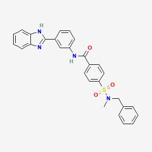 molecular formula C28H24N4O3S B2714611 N-(3-(1H-benzo[d]imidazol-2-yl)phenyl)-4-(N-benzyl-N-methylsulfamoyl)benzamide CAS No. 683770-04-9