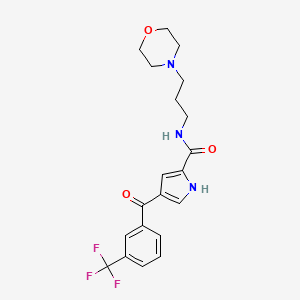 molecular formula C20H22F3N3O3 B2714624 N-[3-(morpholin-4-yl)propyl]-4-[3-(trifluoromethyl)benzoyl]-1H-pyrrole-2-carboxamide CAS No. 439111-17-8