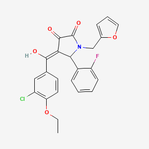 4-[(3-chloro-4-ethoxyphenyl)carbonyl]-5-(2-fluorophenyl)-1-(furan-2-ylmethyl)-3-hydroxy-1,5-dihydro-2H-pyrrol-2-one