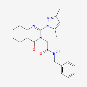 N-benzyl-2-(2-(3,5-dimethyl-1H-pyrazol-1-yl)-4-oxo-5,6,7,8-tetrahydroquinazolin-3(4H)-yl)acetamide